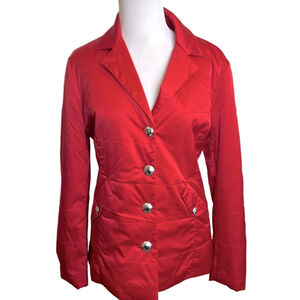 Love Moschino Red Quilted Blazer Jacket Size 6